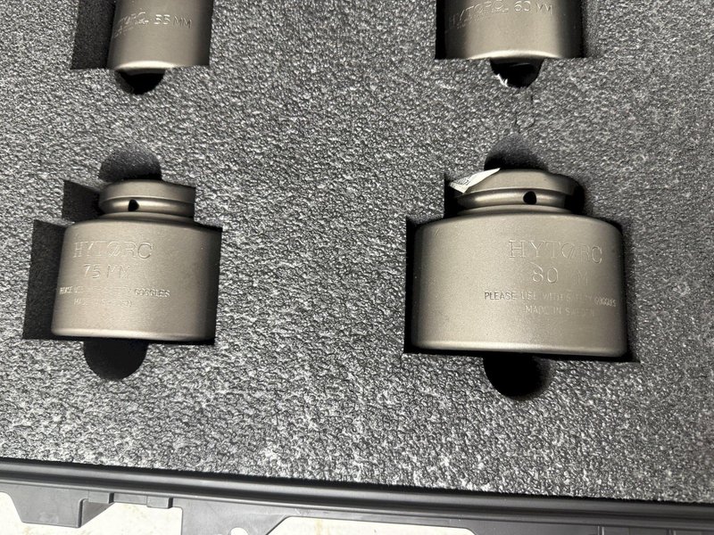 (8) 46 - 80 mm HYTORC 1&quot; HEX SOCKETS, FOR HYDRAULIC TORQUE WRENCH: YOBRO #24178