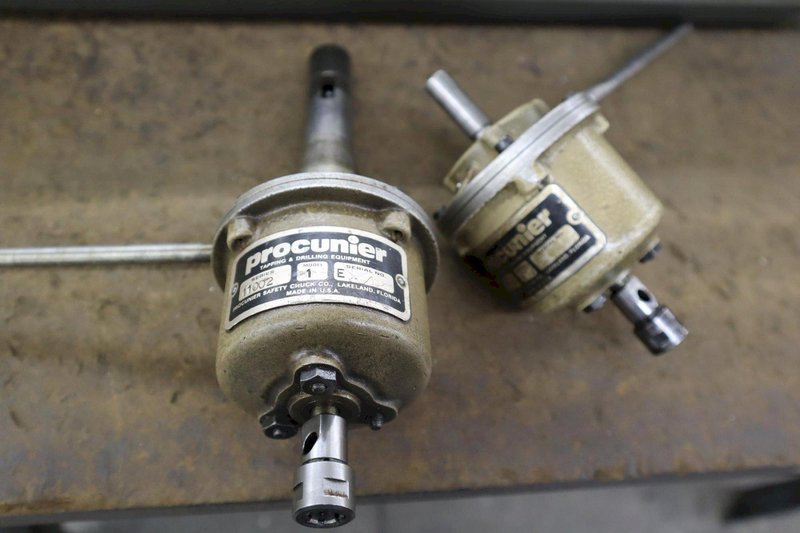 Procunier Tapping Heads, (2) Model 1'swith Straight and R8 Shank, (1) Model 2 with R8 Shank- Auction Item