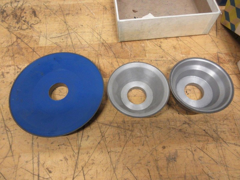 Diamond Tool Grinding Wheels | (1ea) Norton &amp; Diacraft Cup Wheels 3-1/4" x 1-1/2" x 1-1/4",  (1) Permattach Groove Wheel 6" x 3/4" x 1-1/4"- Auction Item