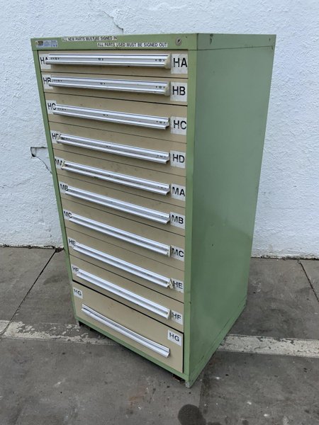 10 DRAWER VIDMAR CABINET: STOCK #81358