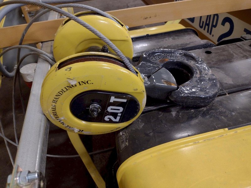 2 TON X 13' CONTRX CRANES / R&amp;M HOIST UNDERSLUNG BRIDGE CRANE: STOCK #16541