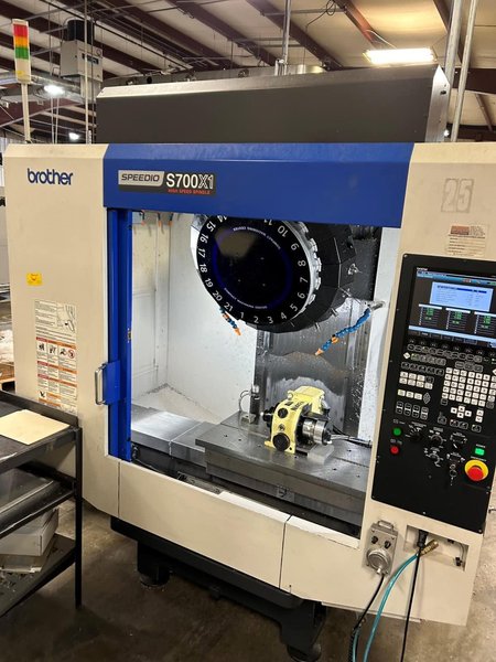 Brother Speedio S700X1 CNC VMC, 2018 – Low Hours, 4th Axis, Tooling Included