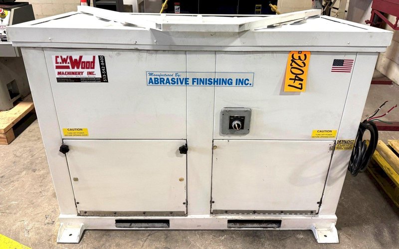 5 Cu. Ft. Burr Bench Vibratory Finishing Tub 4616, 15"W x 15"D x 44"L Tub