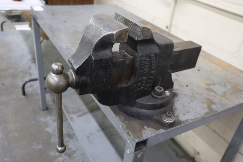 Steel Work Bench with Lower Shelf and  4" Athol Bench Vise- Auction Item