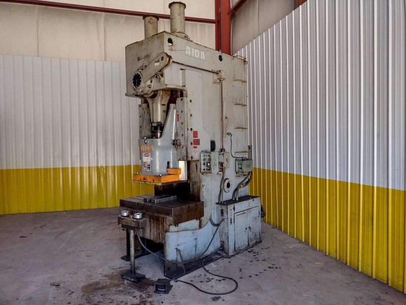 165 TON AIDA MODEL #PC-15(2) MECHANICAL CRANK GAP FRAME PRESS  7.8" STROKE : YOBRO #25990