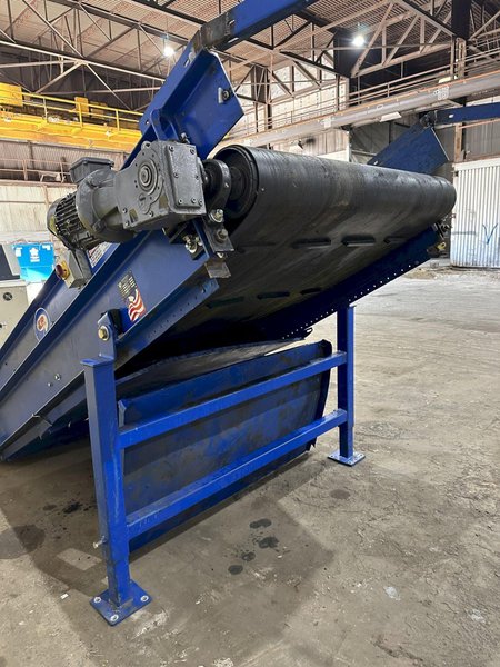 35’ X 60” CP MANUFACTURING MODEL #3495991 CONVEYOR SORTING SYSTEM, WITH DUMP BIN &amp; EXIT DISCHARGE: STOCK #19720