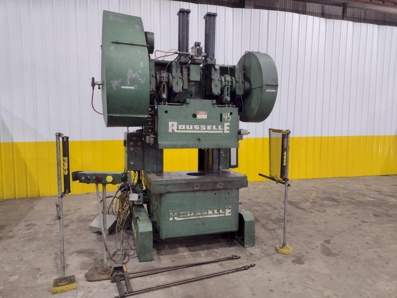 80 TON ROUSSELLE MODEL #8B-48 GAP FRAME PUNCH STAMPING PRESS, 6" STROKE: STOCK #20727