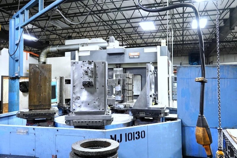 Mazak FH-7800 HMC, 2001- 15,000 RPM, 6 Pallet, 330 Tools, Chip Conveyor, CT50, 4th Axis