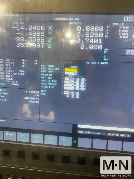 Doosan NHP-4000 CNC Horizontal Machining Center, 2022 - 4th-Axis Ready