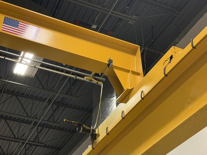 10 TON x 48' SUPERIOR CRANE SINGLE GRIDER OVERHEAD BRIDGE CRANE WITH 10 TON R&amp;M HOIST: YOBRO #26276
