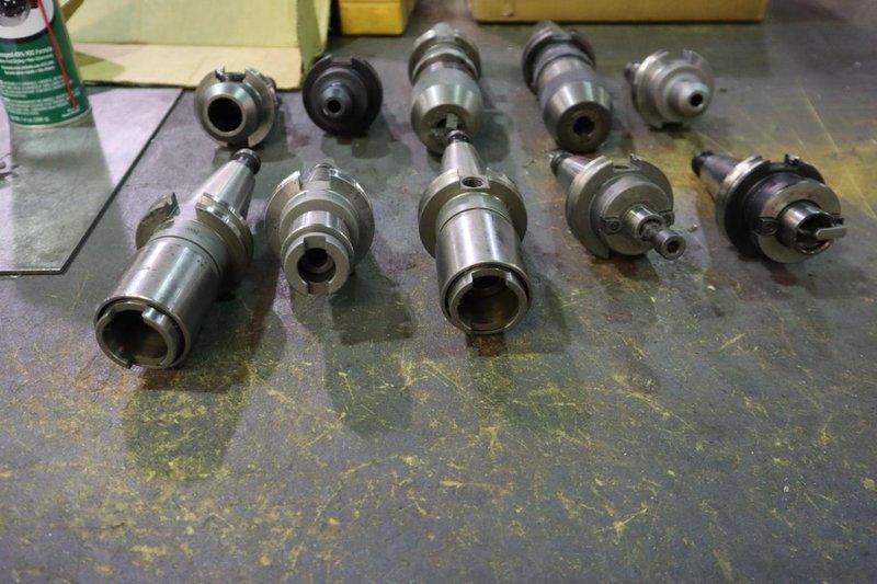 CT40 Taper Tool Holders: (2) Keyless Drill Chucks,(3) End Mill Holders, (3) Tap Drivers, (2) Shell Mill Holders- Auction Item