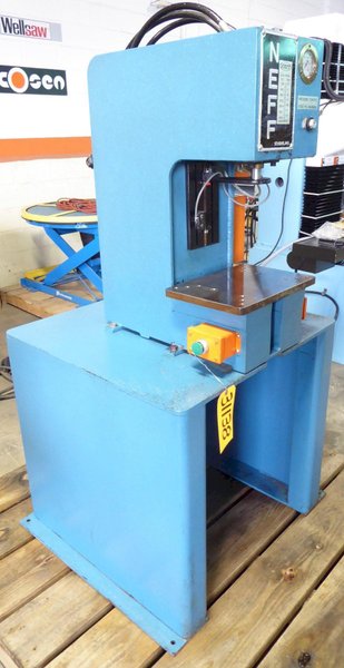 2 Ton NEFF Gap Frame Hydraulic Press D2-2M,  6&quot; Str., 12&quot; DL, Stand