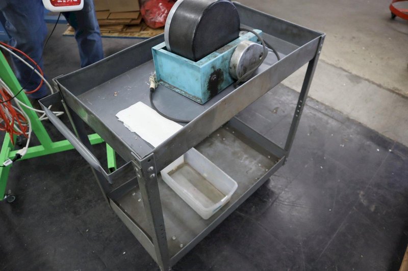 Steel Rolling Metal Shop Cart with Rotary Tumbler- Auction Item