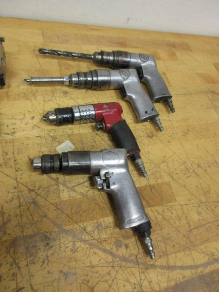 Pneumatic Air Ratchets and Drills with Keyed Chucks, Central Pneumatics, Ingersoll Rand, Sioux- Auction Item
