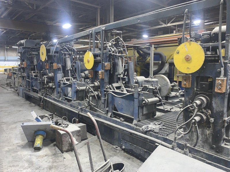 4 STAND FENN / WATERBURY FARRELL FLAT WIRE ROLLING MILL LINE: STOCK #13899