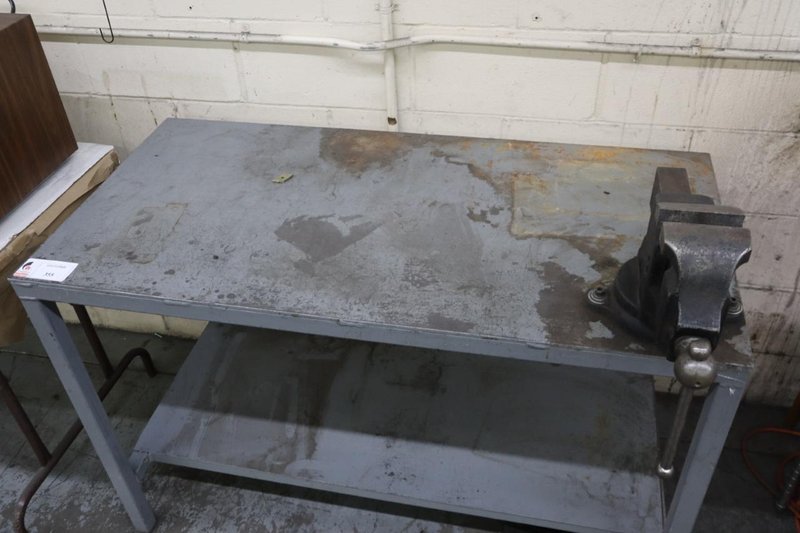Steel Work Bench with Lower Shelf and  4" Athol Bench Vise- Auction Item