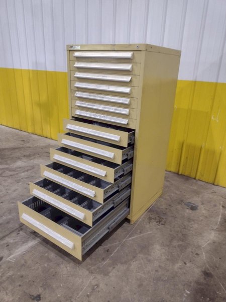 13 DRAWER STANLEY VIDMAR PARTS CABINET 30" X 27.5"X 60" : YOBRO 25551