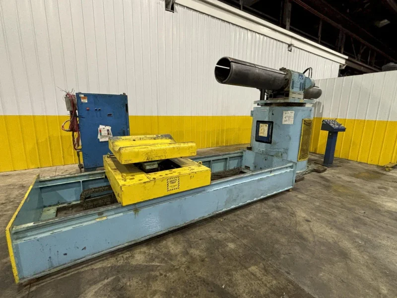 20,000 LBS X 60" ASC MODEL 20/25W DOUBLE END MOTORIZED COIL REEL UNCOILER WITH ASC 30M COIL CAR STOCK# 4409