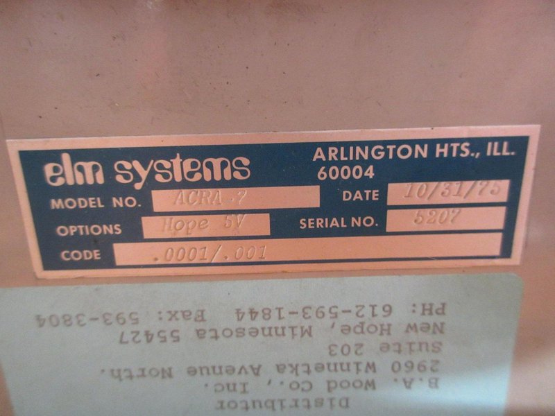 Elm Systems ACRA-7 24" Digital Height Stand - Auction Item