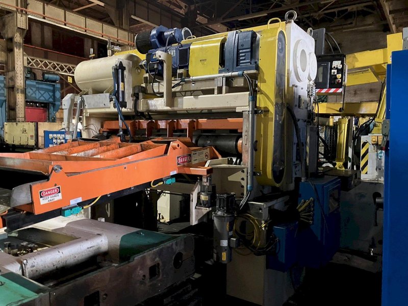 50,000 lbs x 48" x .125" Automatic Feed Co. Coil Feed Line, Uncoiler, Car, Peeler, Pinch Roll, Crop Shear, Straightener, Threading Table, Servo Feeder, Exit Chopper