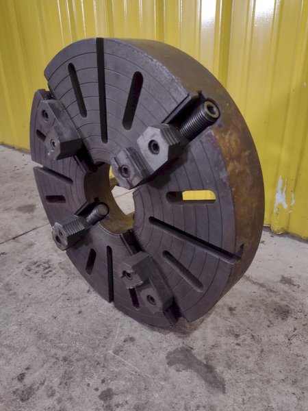 20" 4 JAW LATHE CHUCK WITH 5" HOLE &amp; D MOUNT BACK: YOBRO #25550