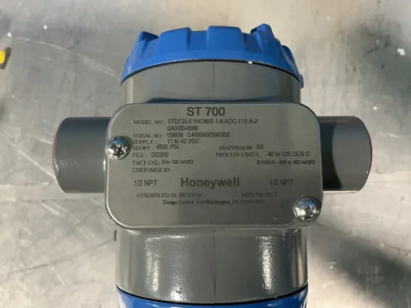 Honeywell 4500 Psi Differential Pressure Transmitter  -  Std720-e1hc4as-1-a-adc-11s-a-20a6-00-0000
