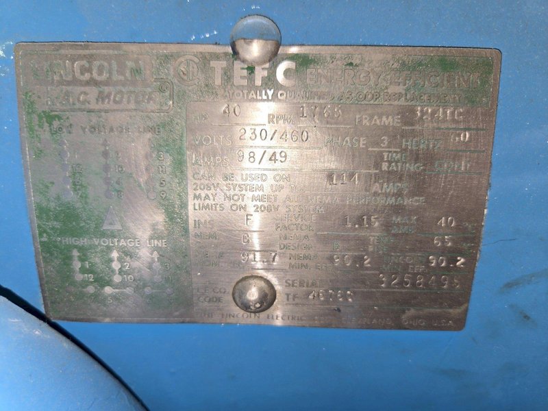 3000 PSI 40 HP 30" X 58.5" HYDRAULIC UNIT. STOCK # 0650726