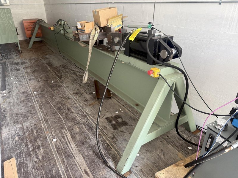 200 TON X 15' BEECHE WIRE CABLE FORCE TENSILE HYDRAULIC TEST BENCH, WITH CONTROLLER &amp; DISPLAY, NEW 2020: YOBRO #25186
