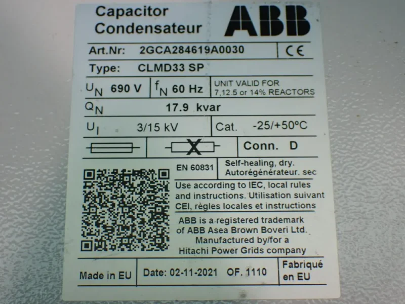 ABB CLMD33 SP CAPACITOR PAIRS  -  2GCA284619A0030