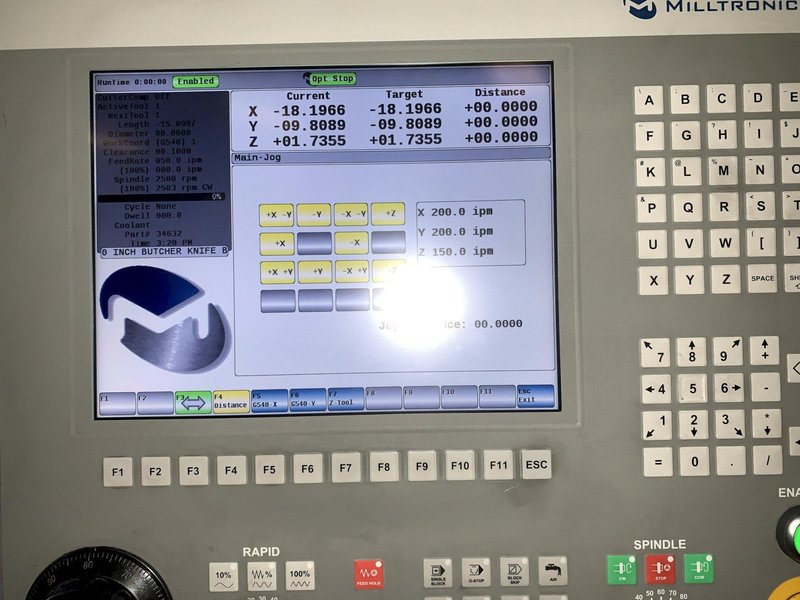 Milltronics RH20 CNC Vertical Mill, S/N 12985, New 2015.