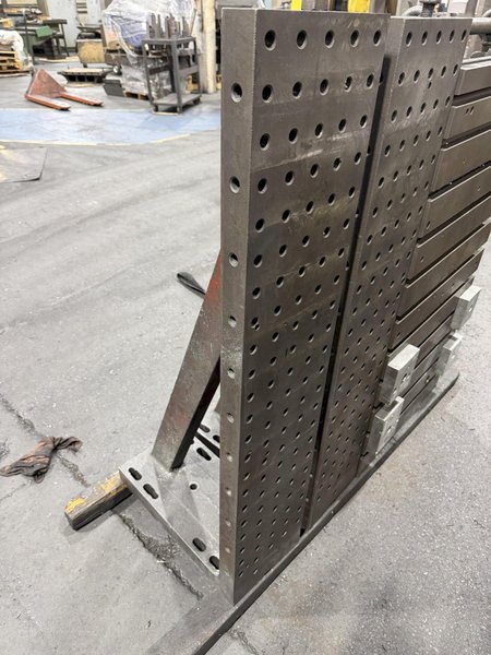 10" WIDE X 44" TALL X 22" DEEP DRILLED AND TAPPED ANGLE PLATE SET. STOCK # 0222726