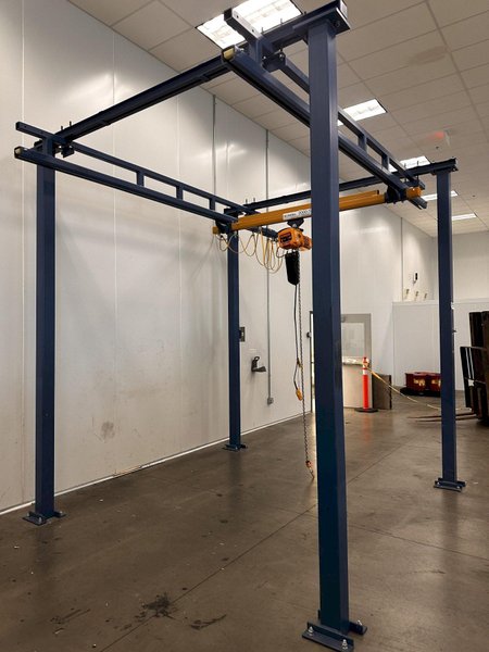 2000LB X 115" GORBEL FREE STAND BRIDGE CRANE: STOCK #81126