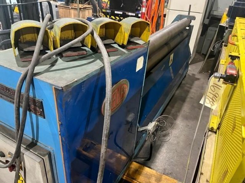 80" X 10 GA HELLER HYDRAULIC 3 ROLL DOUBLE PINCH PLATE ROLL STOCK #3091