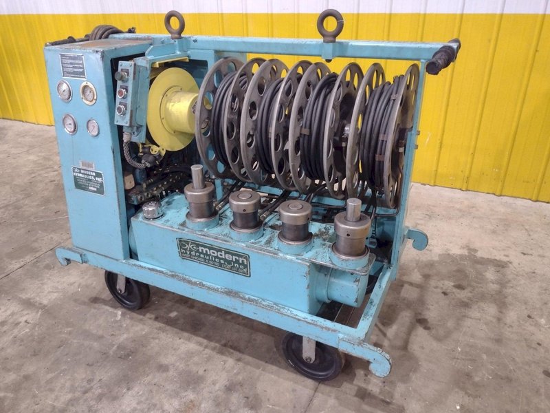 40 TON MODERN HYDRAULICS 4 CYLINDER PORTABLE HYDRAULIC DIE SETTING &amp; SEPARATING SYSTEM: STOCK #23775