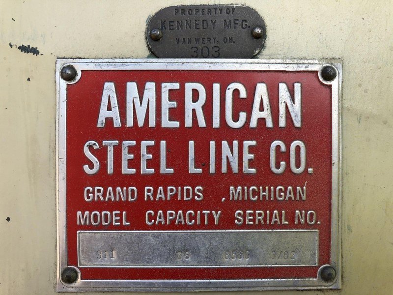 36&quot; x 18 GA AMERICAN STEEL LINE 7-ROLL COIL STOCK STRAIGHTENER: STOCK #13595