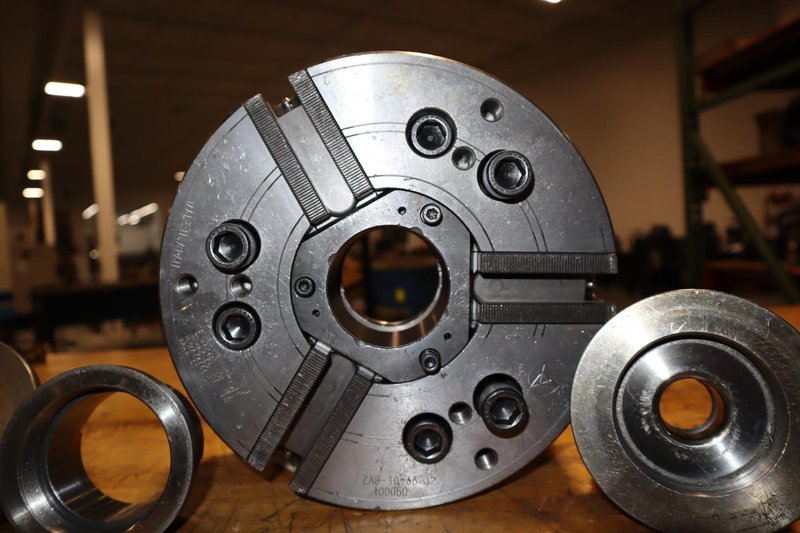 MMK ZA8-10-66 02 10&quot; 3-Jaw Power Chuck A8 Mounting w/ Draw Tube Nuts- Auction Item