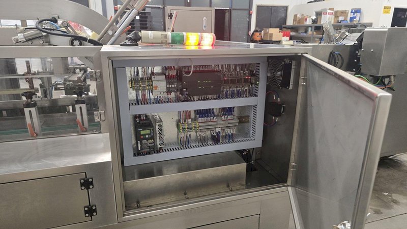 Samfull SF-720-8 8 Lane Liquid Stick Pack Machine with Counter, Cartoner, 1000L Homogenizing Mixer and Transfer Pump, 2024 – Complete Liquid Stick Pack Processing and Packaging Line