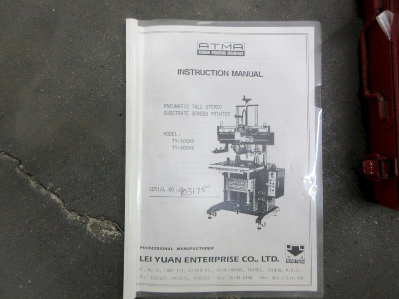 ATMA Pneumatic Tall Stereo Substrate Printing Machine Model TY-600HX- Auction Item