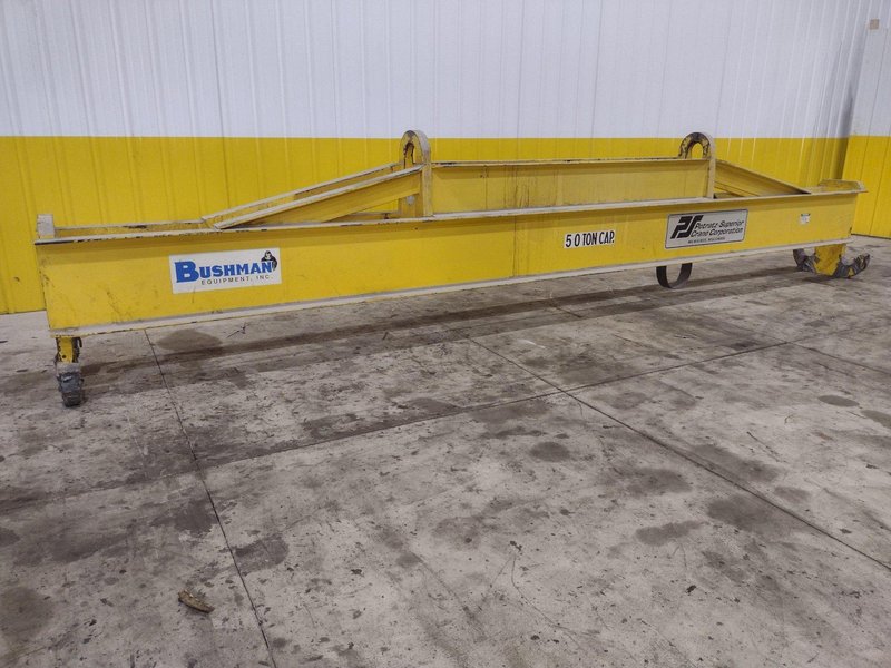 50 TON X 20' BUSHMAN MODEL #413 LOAD BEAM CRANE  LIFT  SPREADER BAR: STOCK #21347