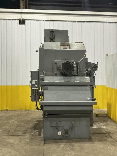 5 CU FT X 15 HP WHEELABRATOR TUMBLAST RUBBER BELT SHOT BLAST CABINET: YOBRO #25013