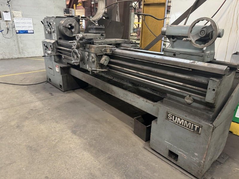 19″ x 80″ Summit 19-4 Engine Lathe, 1991 – Tailstock, Steady Rest
