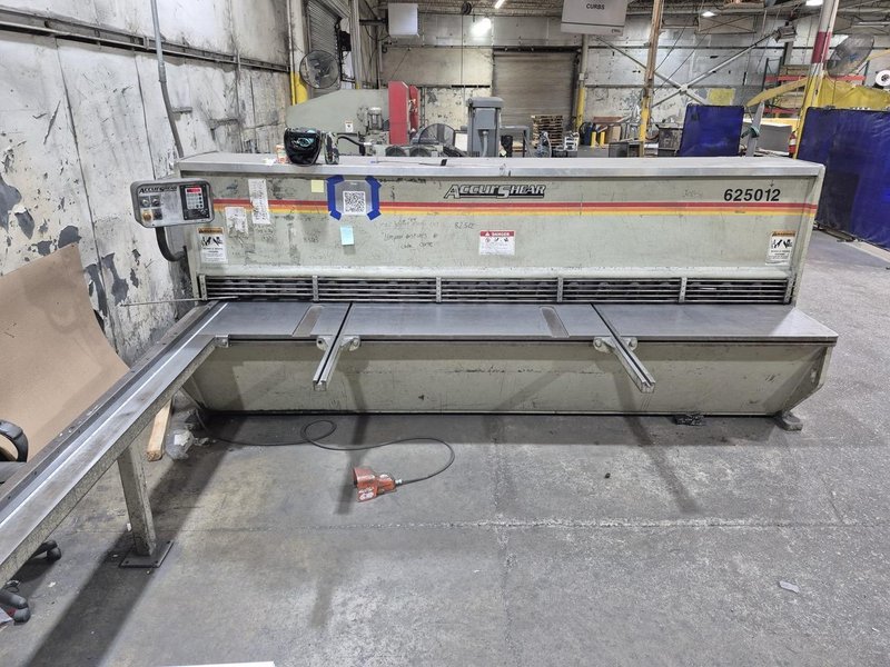 1/4” x 12’ AccurShear 625012 Hydraulic Shear, 2001