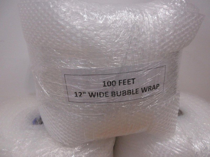 Bubble Wrap, 12" Wide x 100 ft Small Bubble (3 Rolls)- Auction Item