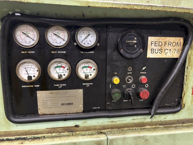 75 HP SULLAIR MODEL #VS20-75W ROTARY SCREW VACUUM SYSTEM: STOCK #22502