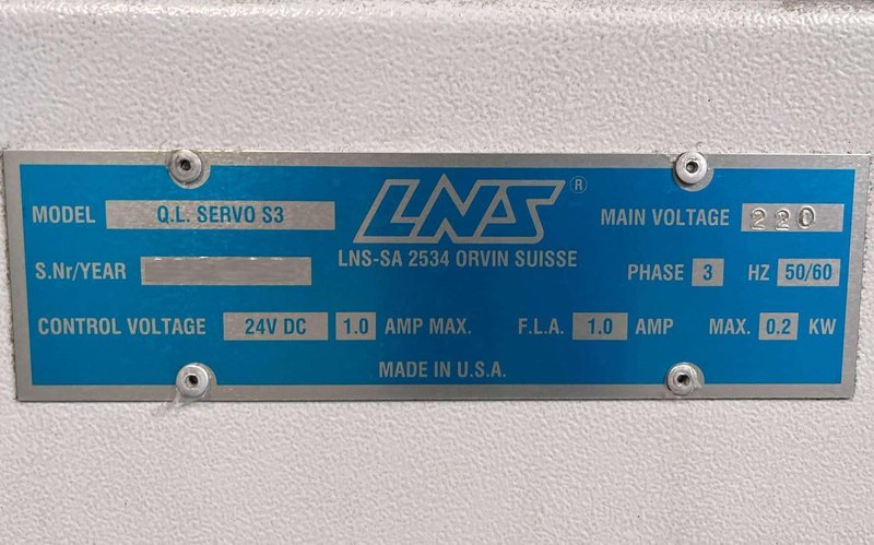 LNS Quick Load Servo S3 Automatic Bar Feeder