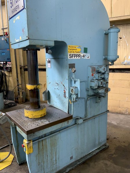 50 TON HANNIFIN HYDRAULIC C-FRAME PRESS: STOCK #81140