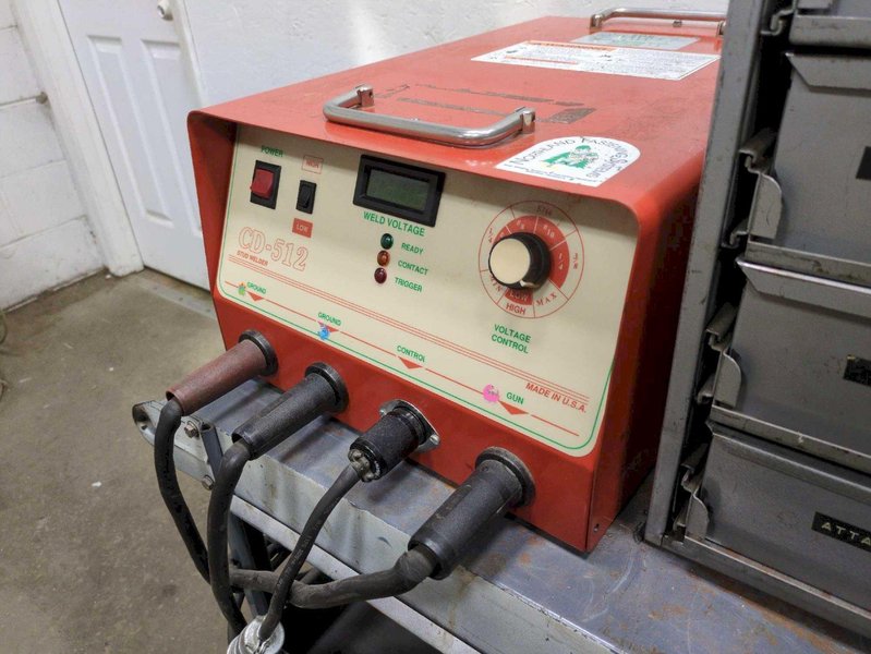 3/8&quot; PRO-WELD MODEL #CD-512 STUD WELDER &amp; QUANTITY OF STUDS &amp; TOOLING: STOCK #22325