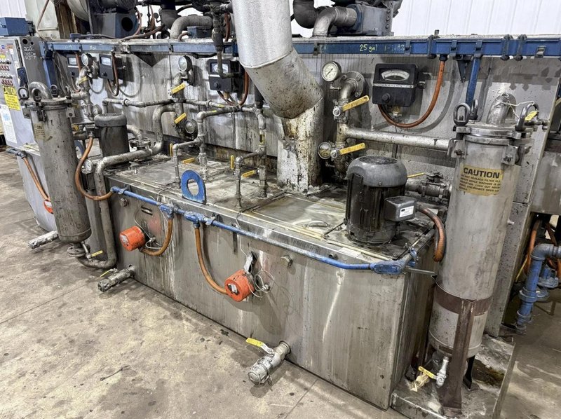 24" WIDE BELT CAE RANSOHOFF 4-STAGE STAINLESS STEEL BELT CONVEYOR PARTS WASHER &amp; RUST INHIBITOR. STOCK # 0545226