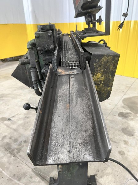 INFEED BILLET CONVEYOR WITH WILLIAMSON PYROMETER HEAT DETECTOR: STOCK #21084