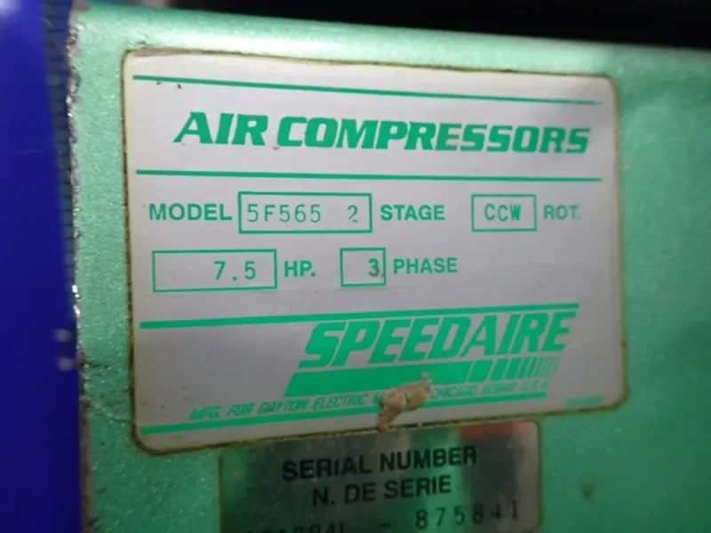 SPEEDAIRE 115 GAL AIR COMPRESSOR   -  5F5652